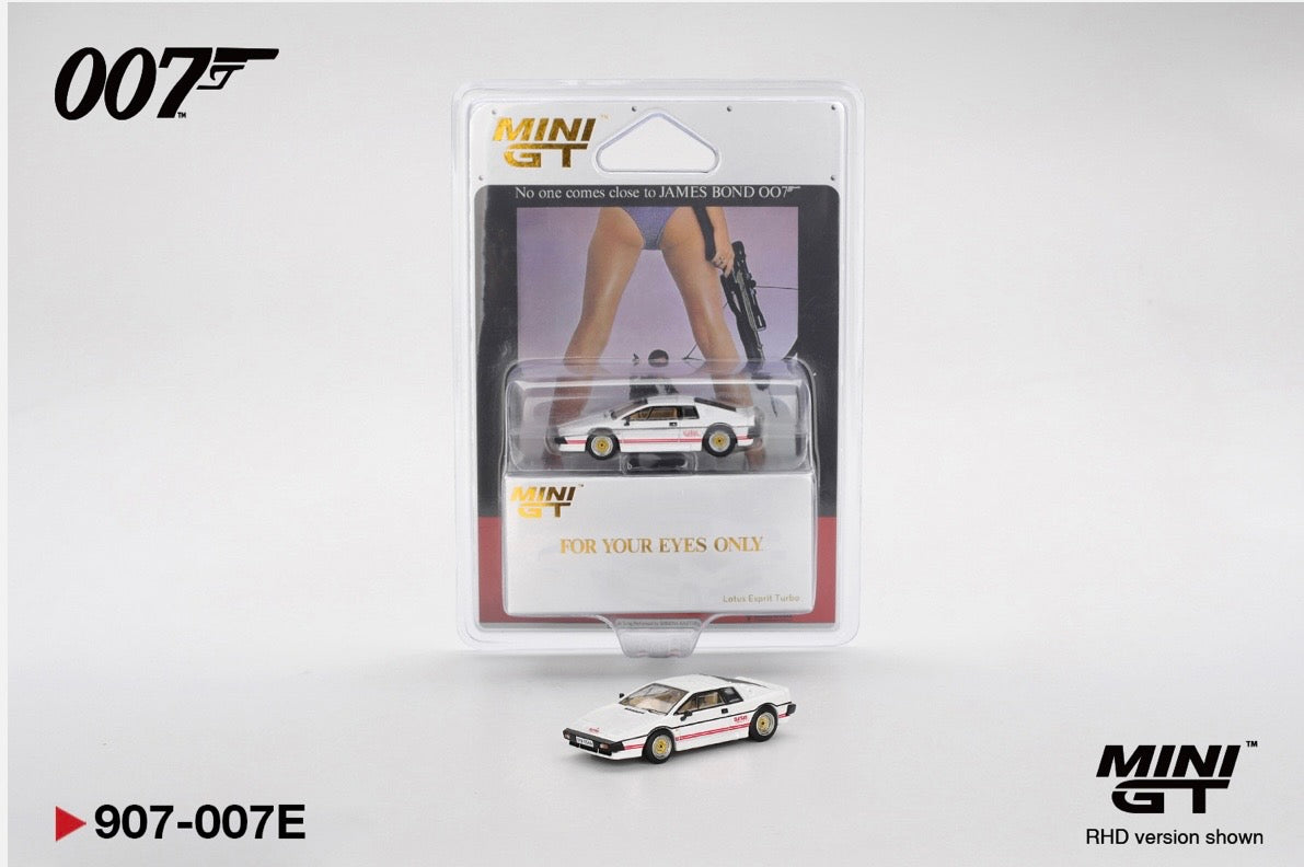 1:64 Lotus Esprit Turbo White For Your Eyes Only James Bond  007 Mini GT 907 -007E