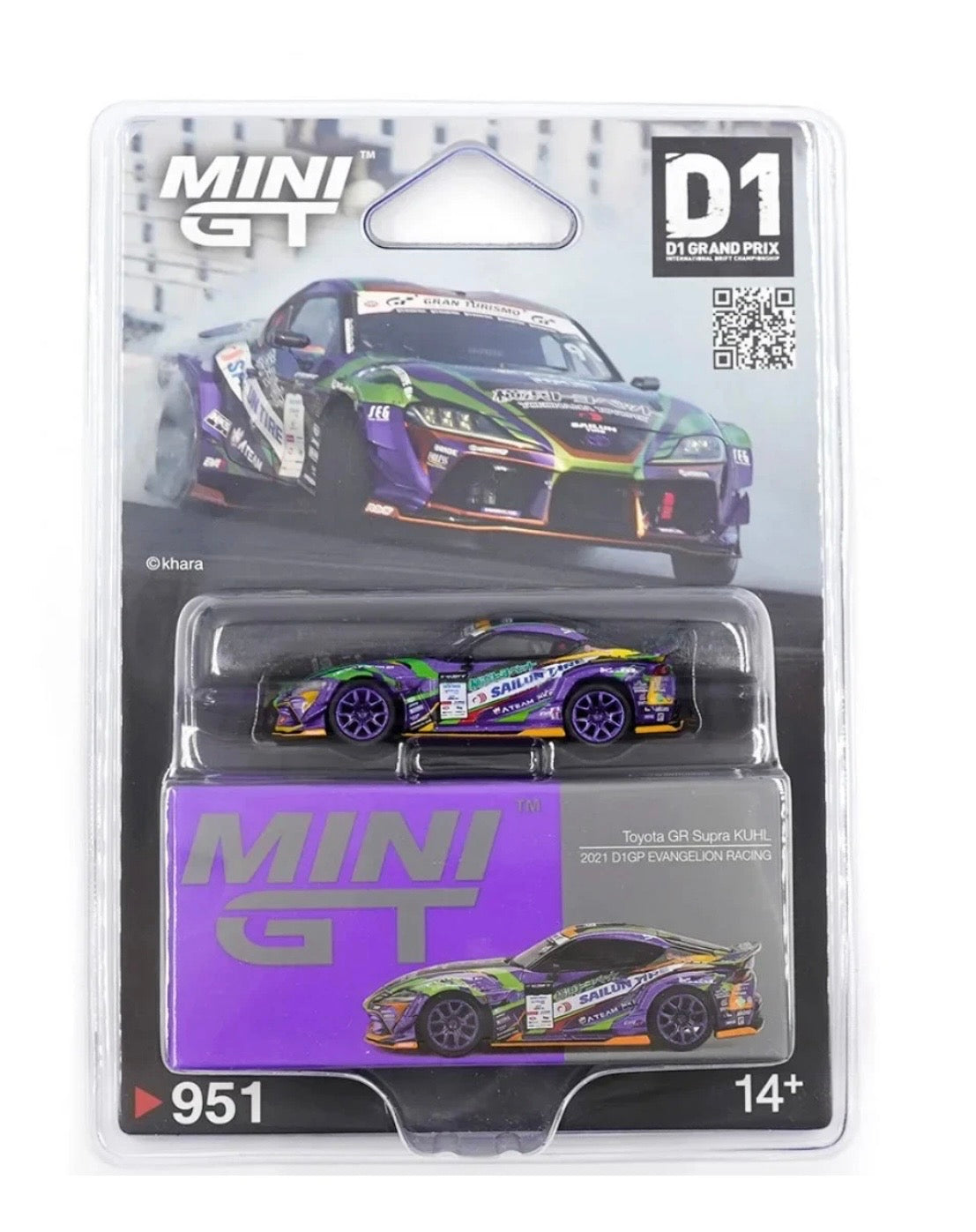1:64  Toyota GR SUPRA KUHL 2021 D1GP Evangelion Racing  Mini GT 951