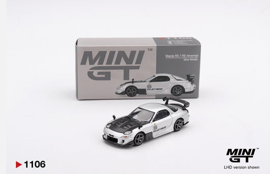 1:64 Mazda RX-7 RE Amemiya Silver Metallic Mini GT 1106