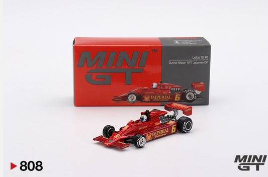 1:64 Lotus 78 Gunnar Nilsson #6 1977 Japanese GP Mini GT 808