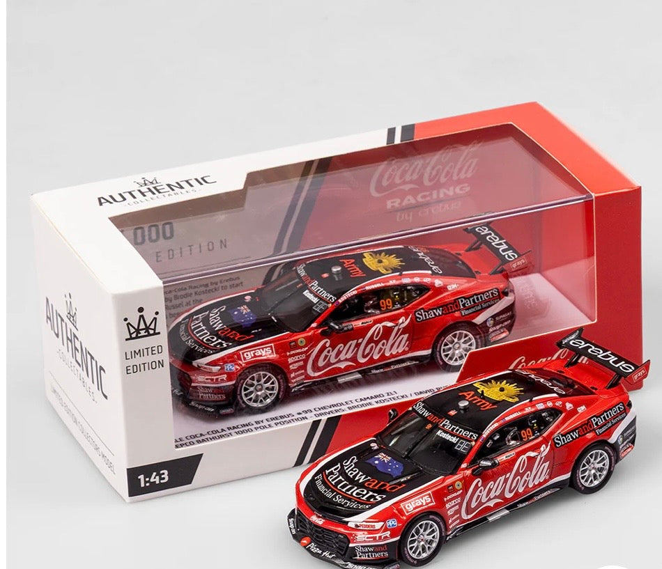 1:43 Kostecki Russell #99 2023 Repco Bathurst 1000 Pole Position Coca-Cola Racing by Erebus Authentic Collectables