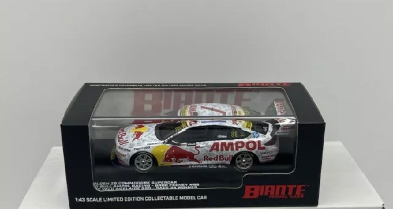 1:43 Broc Feeney #88 RBAR 2022 Valo Adelaide 500 Race 34 Winner Holden ZB Commodore Biante