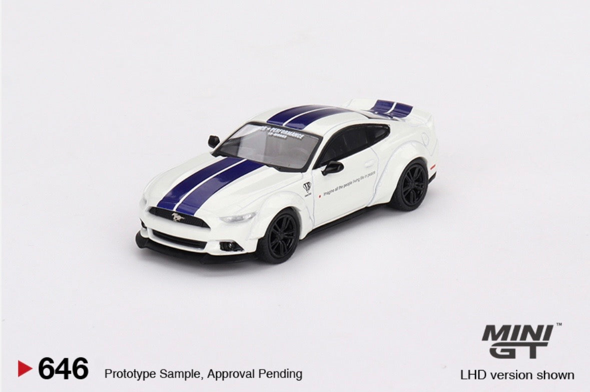 1:64 Ford Mustang GT LB Works White Mini GT 646