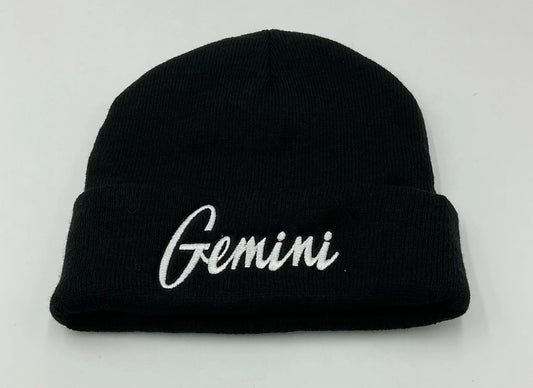 Gemini  Embroidered Beanie