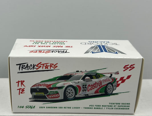 1:64 Tickford Racing Randle Everingham #55 2024 Sandown 500 Retro Livery Ford Mustang GT Supercar Trackstars