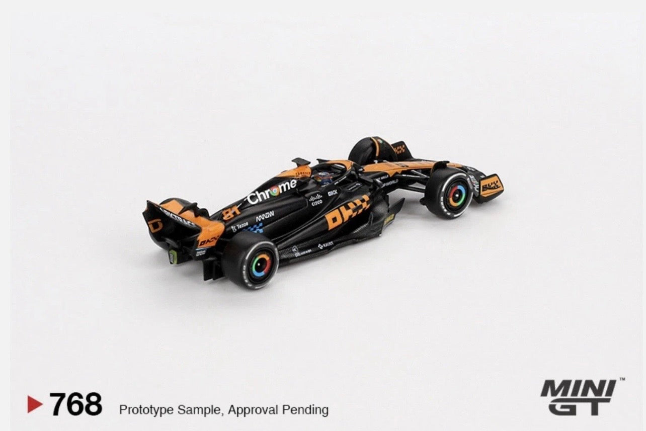 1:64 McLaren MCL60 #81 Oscar Piastri 2023 F1 Japanese GP 3rd Place Mini GT 768