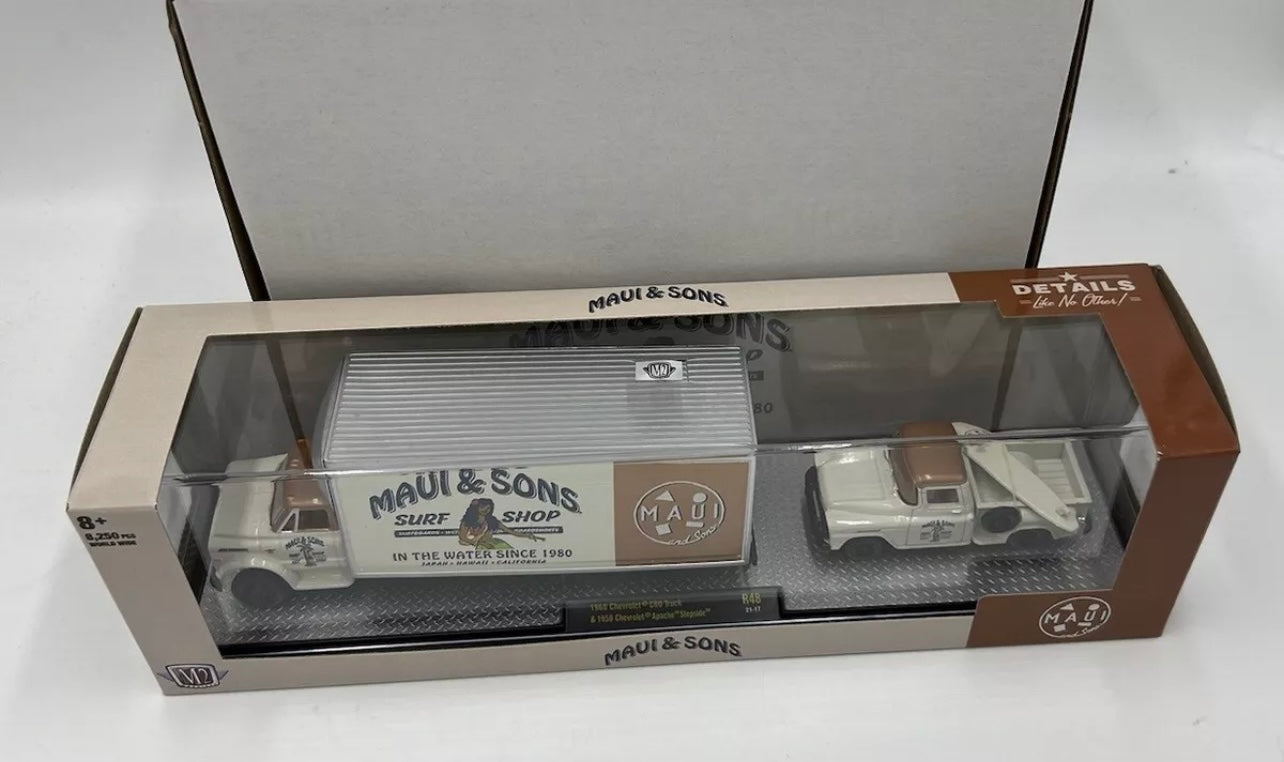 1:64 M2 Maui & Sons 1968 Chevrolet C60 Truck & 1958 Chevrolet Apache Stepside