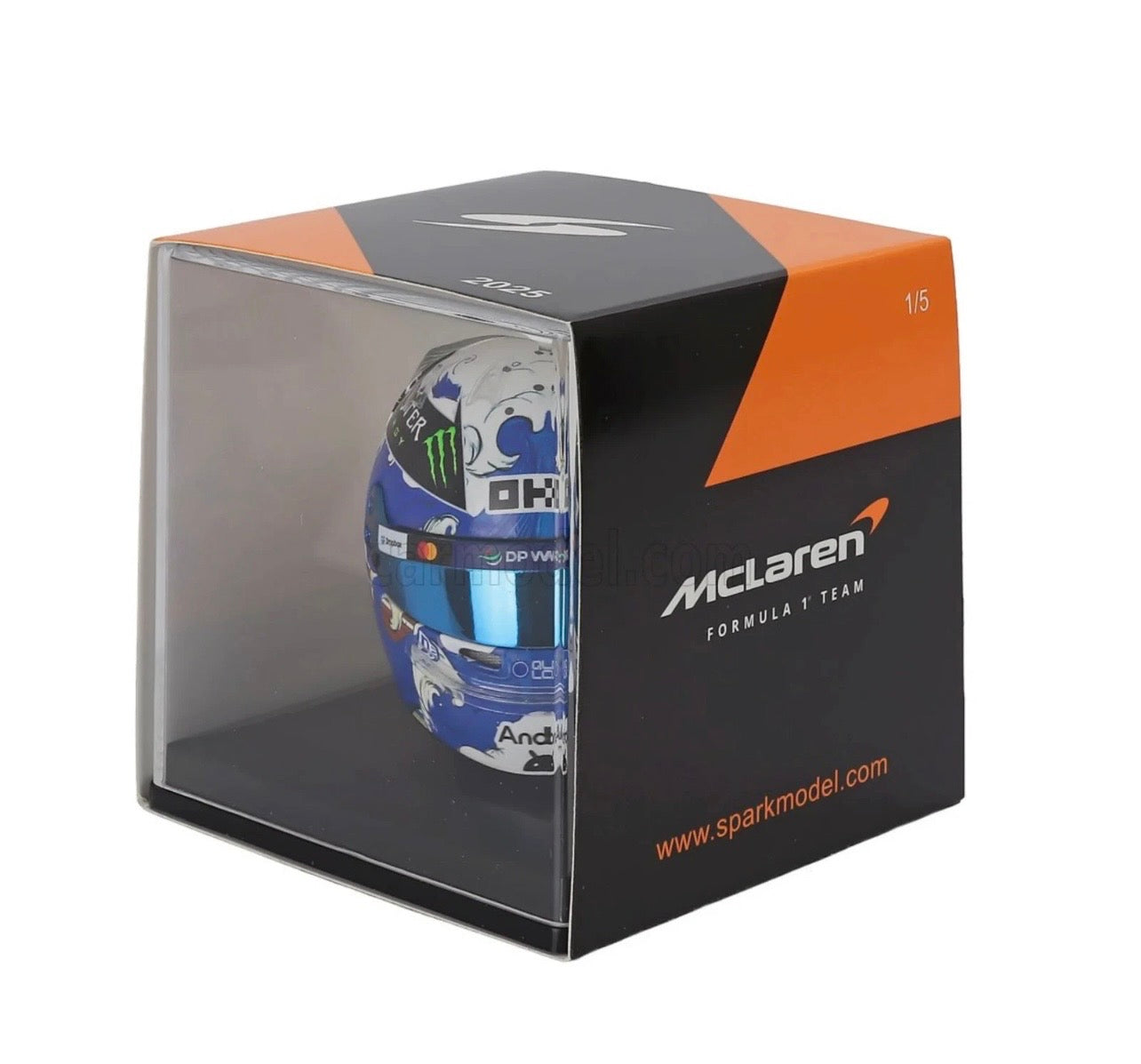 1:5 Oscar Piastri McLaren F1 2025 Japanese GP Helmet Spark