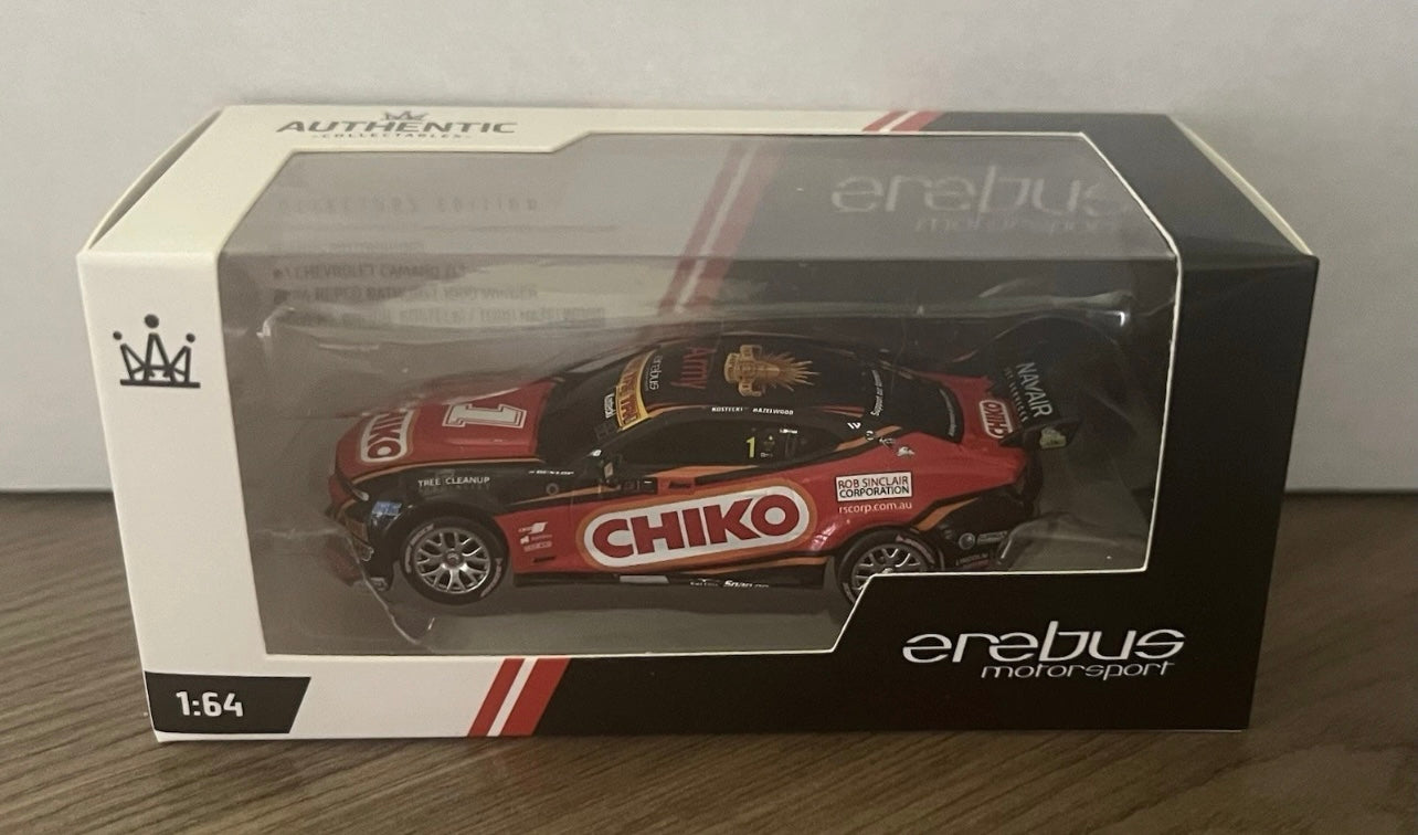 1:64 Bathurst Winner 2024 Kostecki Hazelwood #1 Chiko Erebus Chevrolet Camaro Authentic Collectables