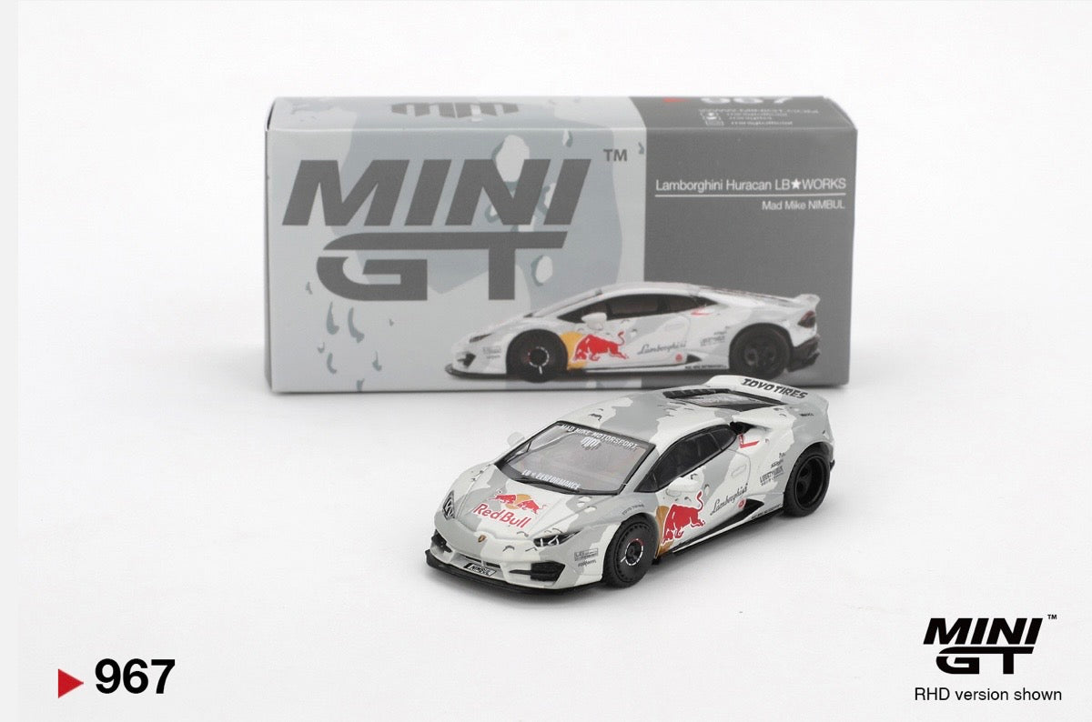 1:64 Lamborghini Huracan LB Works Ver 2 Mad Mike Nimbul Mini GT 967