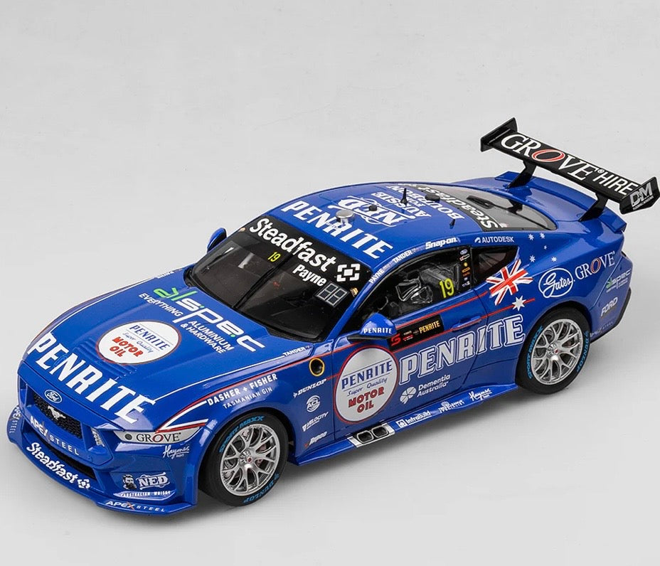 1:18 Penrite Racing #19 Payne Tander Ford Mustang GT 2024 Penrite Sandown 500 Retro Livery Authentic Collectables