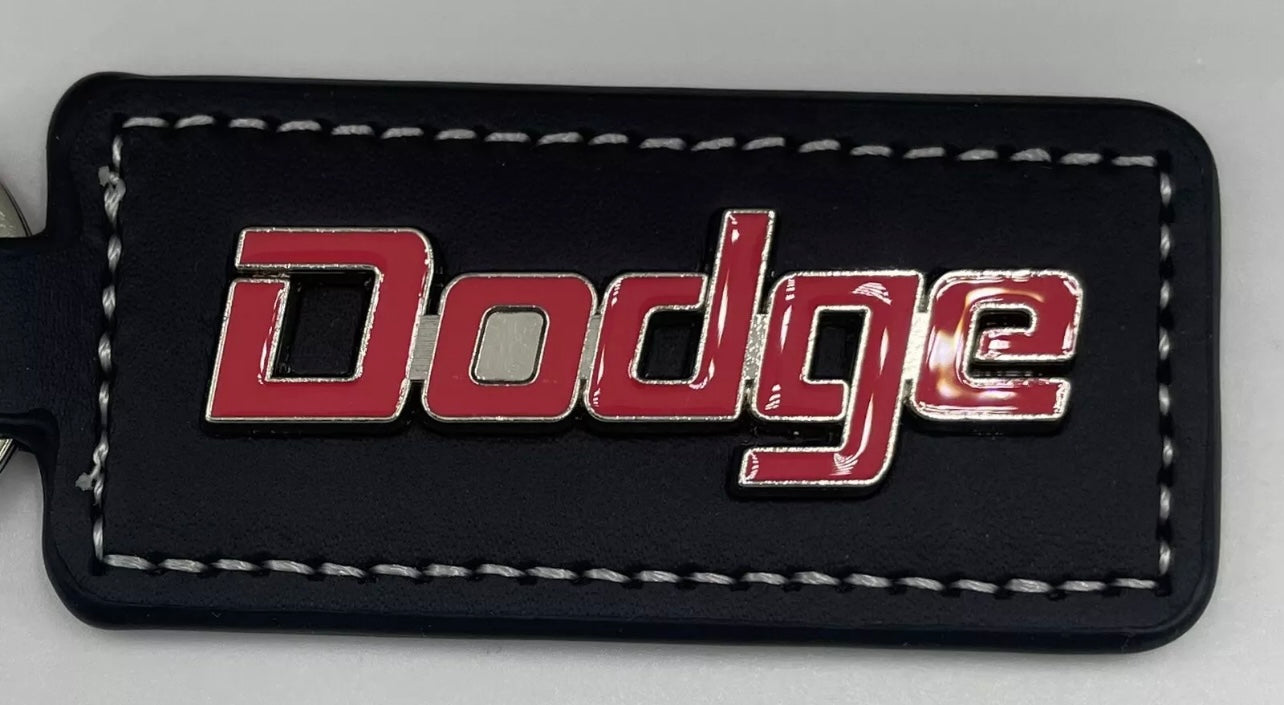 Dodge Leather Key Ring