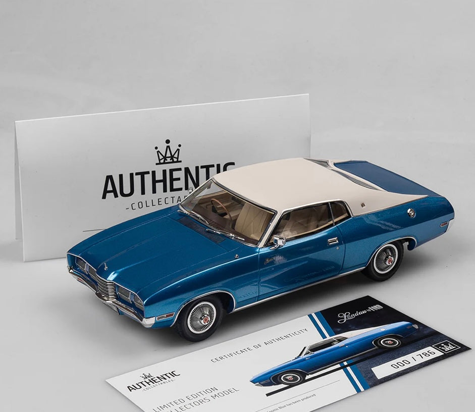 1:18 Ford P4 Landau Cosmic Blue Authentic Collectables