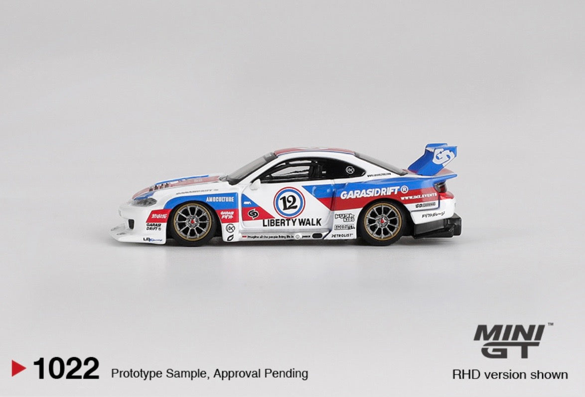 1:64 Nissan S15 Silvia LB-Super Silhouette Garasidrift x LBWK 2025 Mini GT 1022