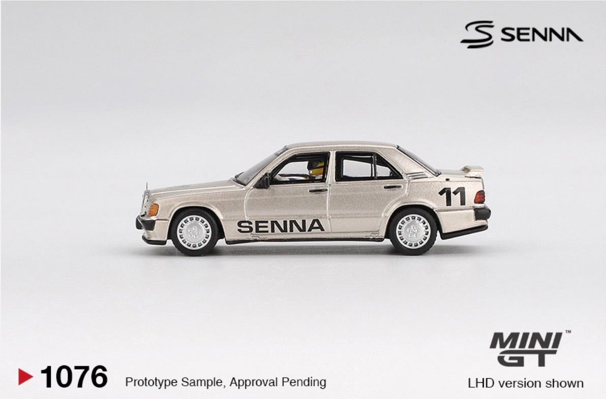 1:64 Ayrton Senna #11 Mercedes- Benz 190 E 2.3 - 16 1984 Nurburgring Race of Champions w/Figure Mini GT 1076