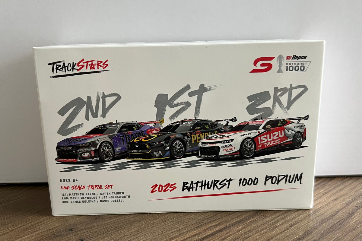 1:64 2025 Bathurst 1000 Podium Triple Set Trackstars Penrite Racing Tradie Energy Racing PremiAir Racing
