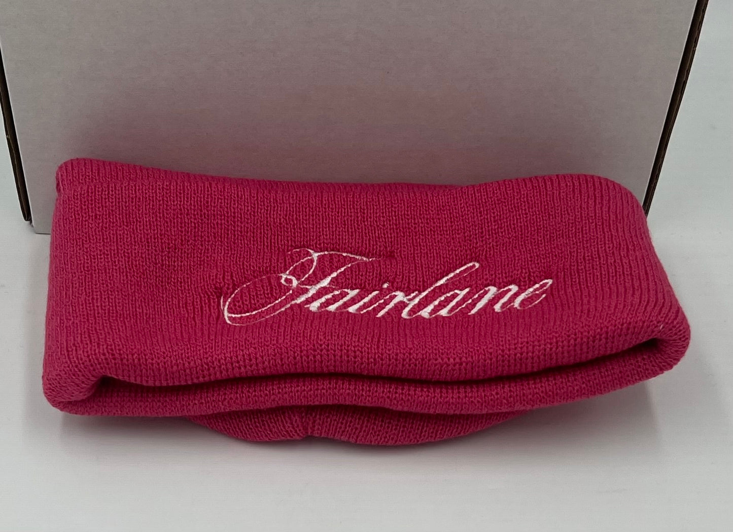 Ford Fairlane Embroidered Beanie Pink