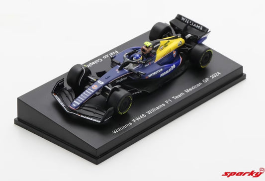 1:64 Franco Colapinto #43 Williams FW46 Williams F1 Team Mexican GP 2024 Spark