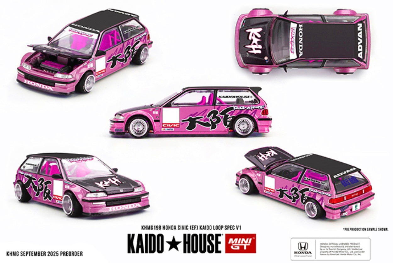 1:64 Honda Civic (EF) Kaido Loop Spec #198 Kaido House Pre-Order