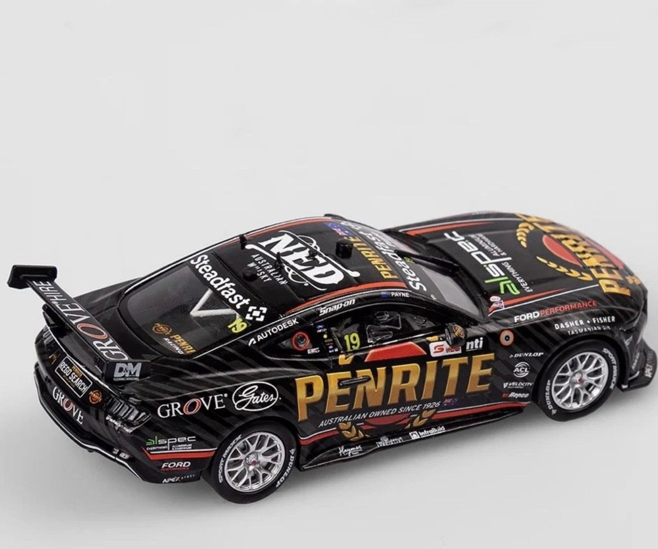 1:43 Penrite Racing Matthew Payne #19 2024 NTI Townsville 500 Race 14 Winner Ford Mustang GT Authentic Collectables