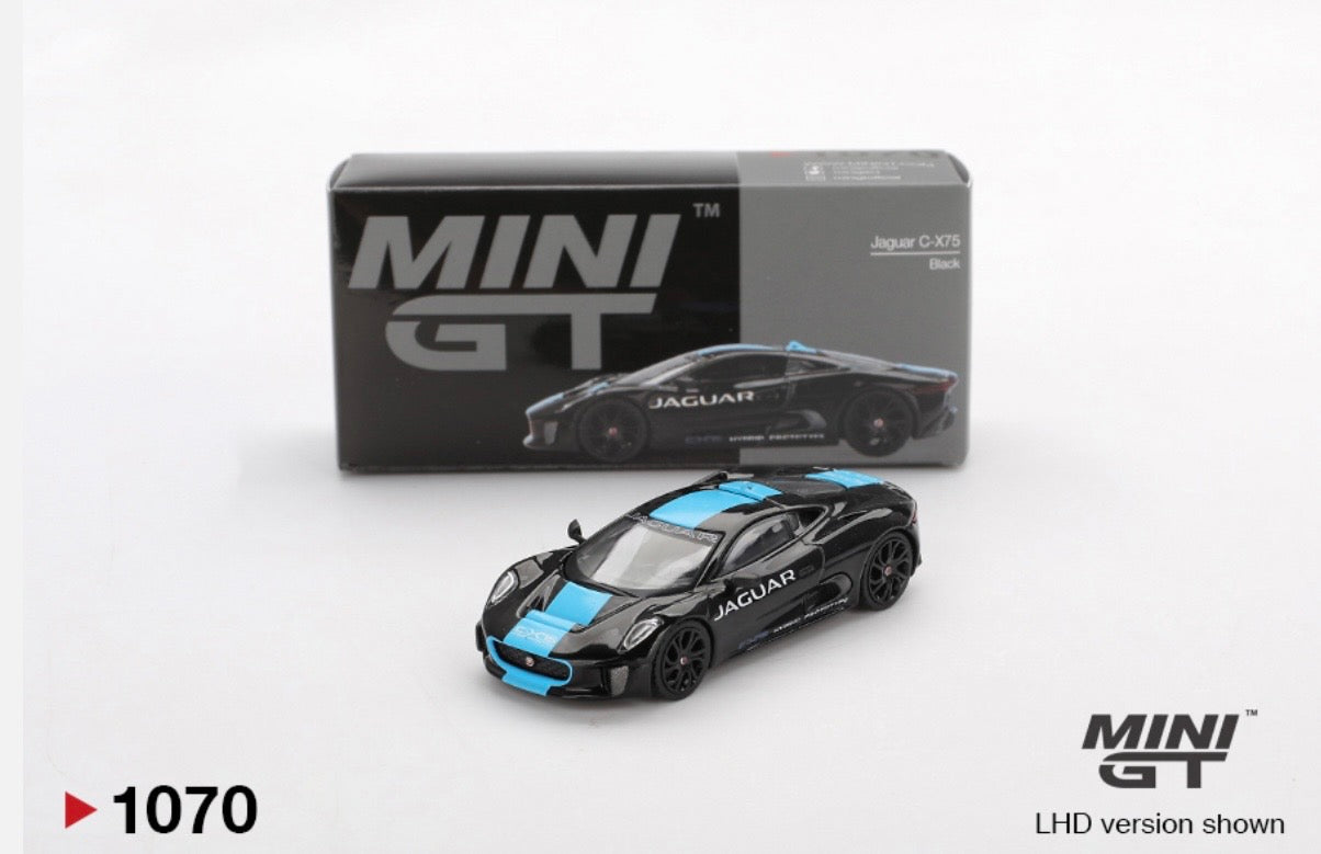 1:64 Jaguar C-X75 Black Mini GT 1070