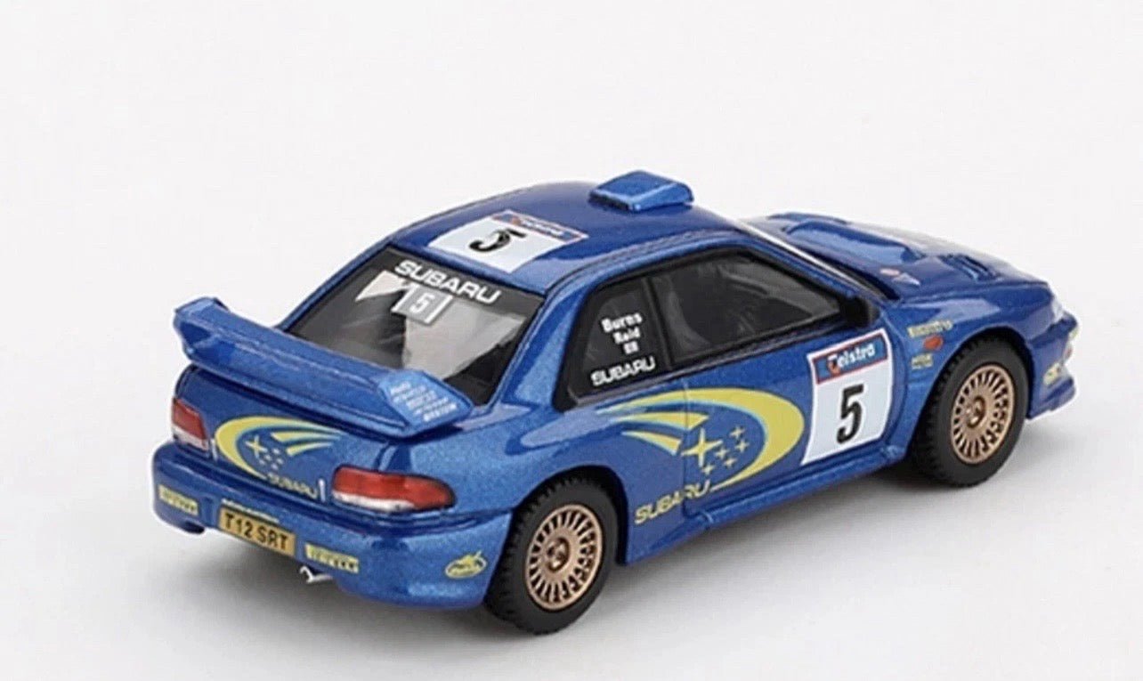 1:64 Subaru Impreza WRC99 Burns Reid #5 1999 Rally Australia Winner Mini GT 986