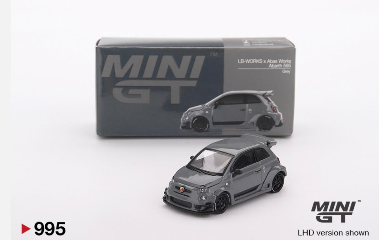 1:64 LB-Works x Abas Works Abarth 595 Grey  Mini GT 995