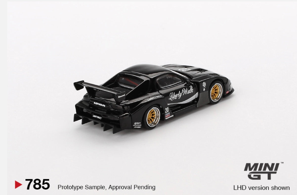 1:64 Mazda RX-7 LB Super Silhouette Liberty Walk Black Mini GT 785