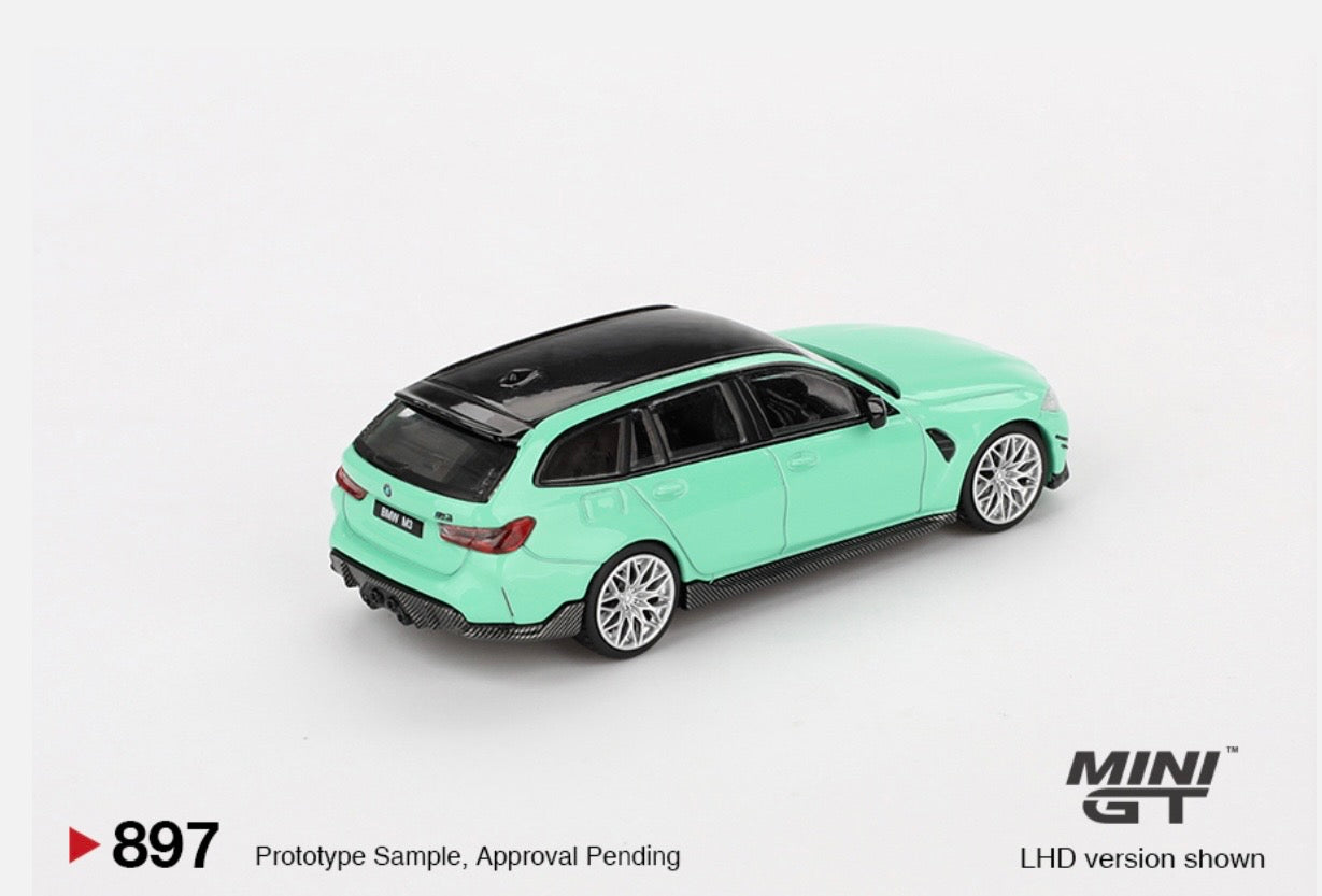 1:64 BMW M3 M Performance Touring Mint Green Mini GT 897