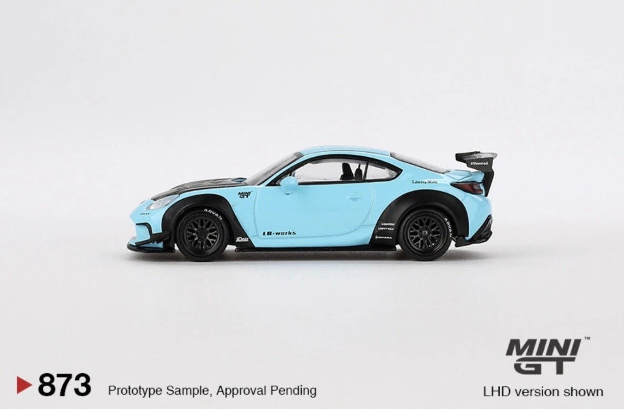1:64 Toyota GR86 LB ⭐️ Nation Baby Blue Mini GT 873