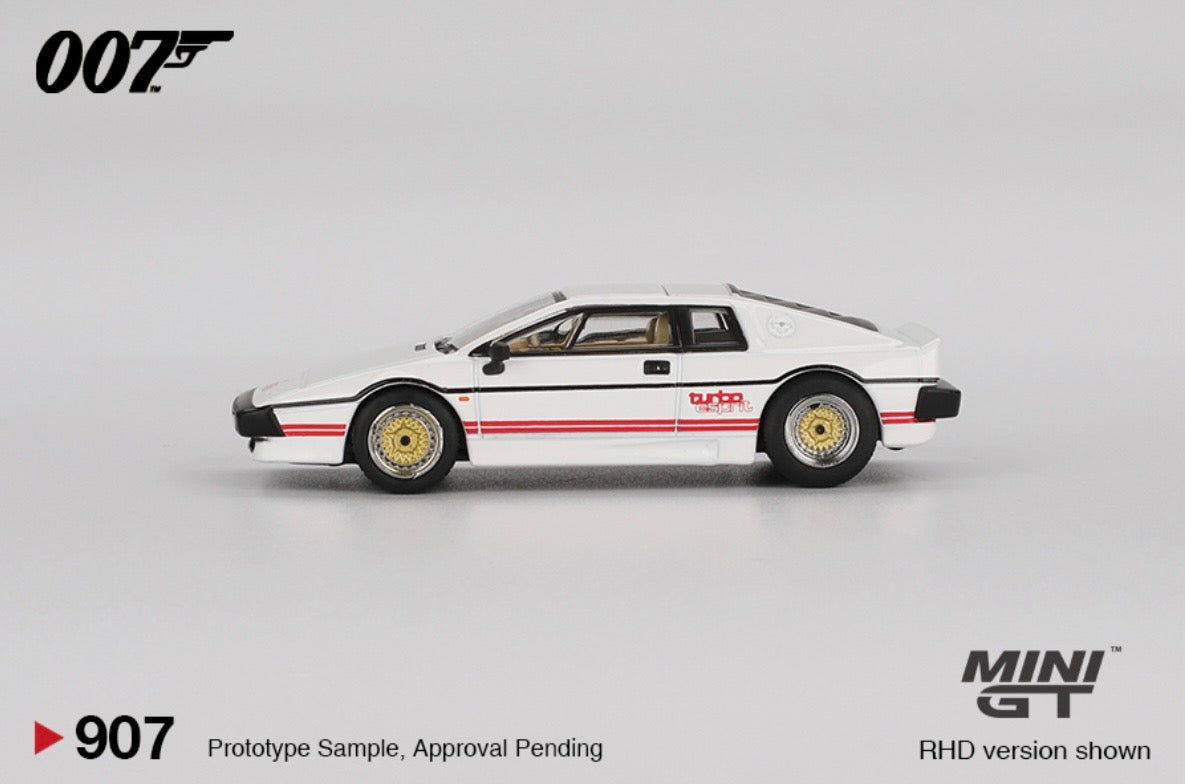 1:64 Lotus Esprit Turbo White For Your Eyes Only James Bond  007 Mini GT 907 -007E