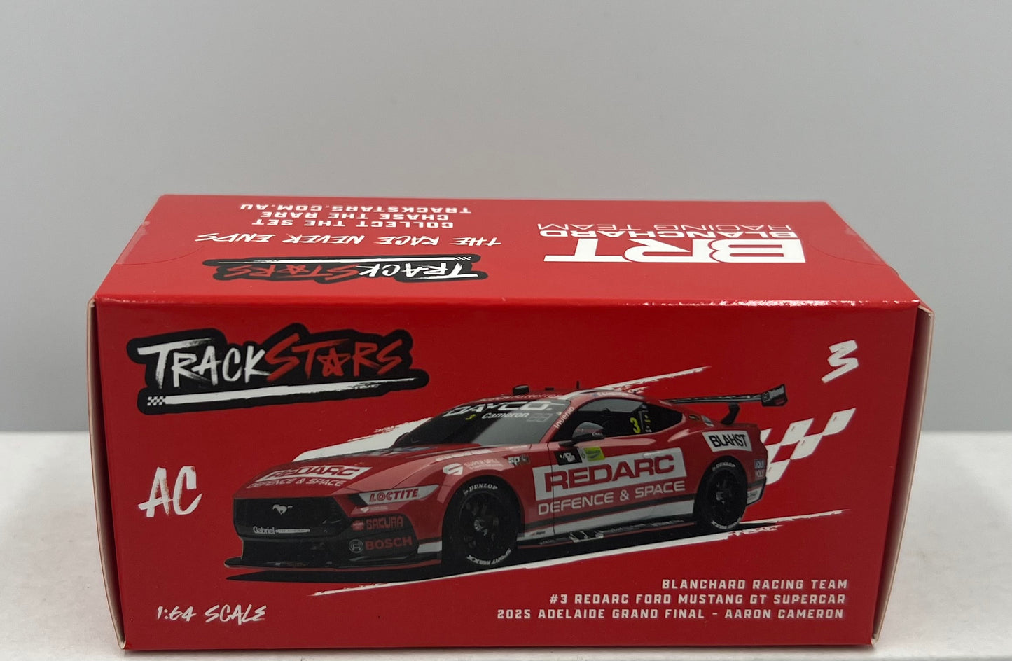 1:64 BRT Aaron Cameron #3 2025 Adelaide Grand Final Redarc Ford Mustang GT Supercar Trackstars