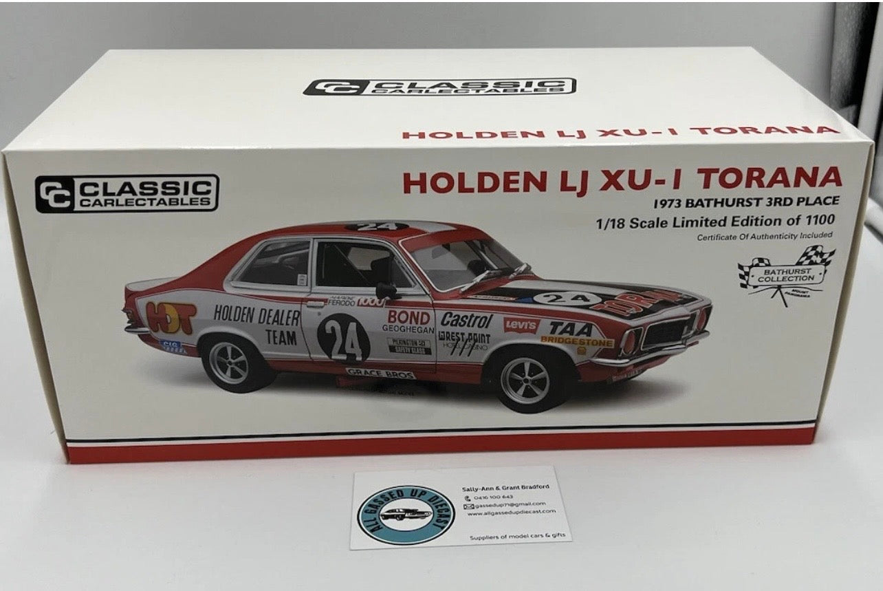1:18 1973 Holden LJ Torana XU-1 Bond Geoghegan #24 Classic Carlectables