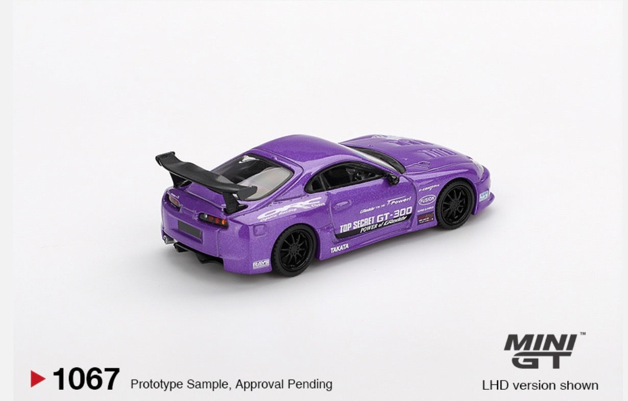 1:64 Toyota Supra (A80)Top Secret GT-300 Top Secret Purple Mini GT 1067