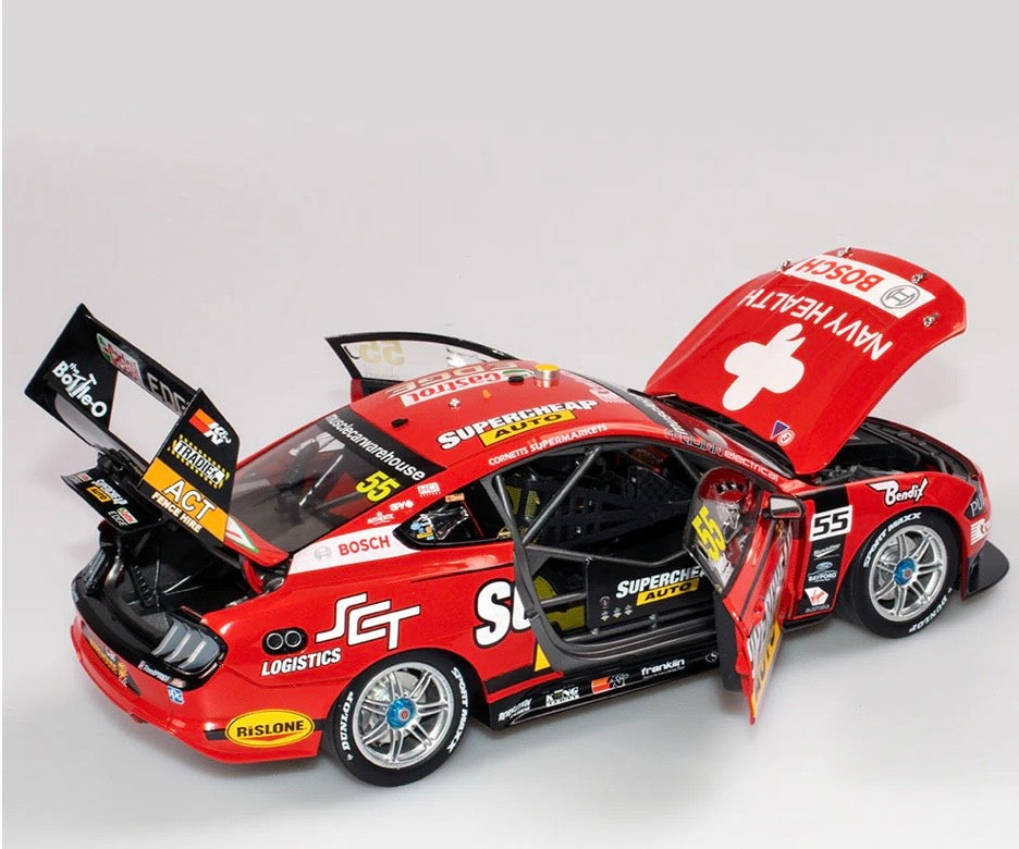 1:18 Chaz Mostert James Moffat #55 SuperCheap Auto Racing Ford Mustang 2019 Sandown 500 Retro Round Authentic Collectables