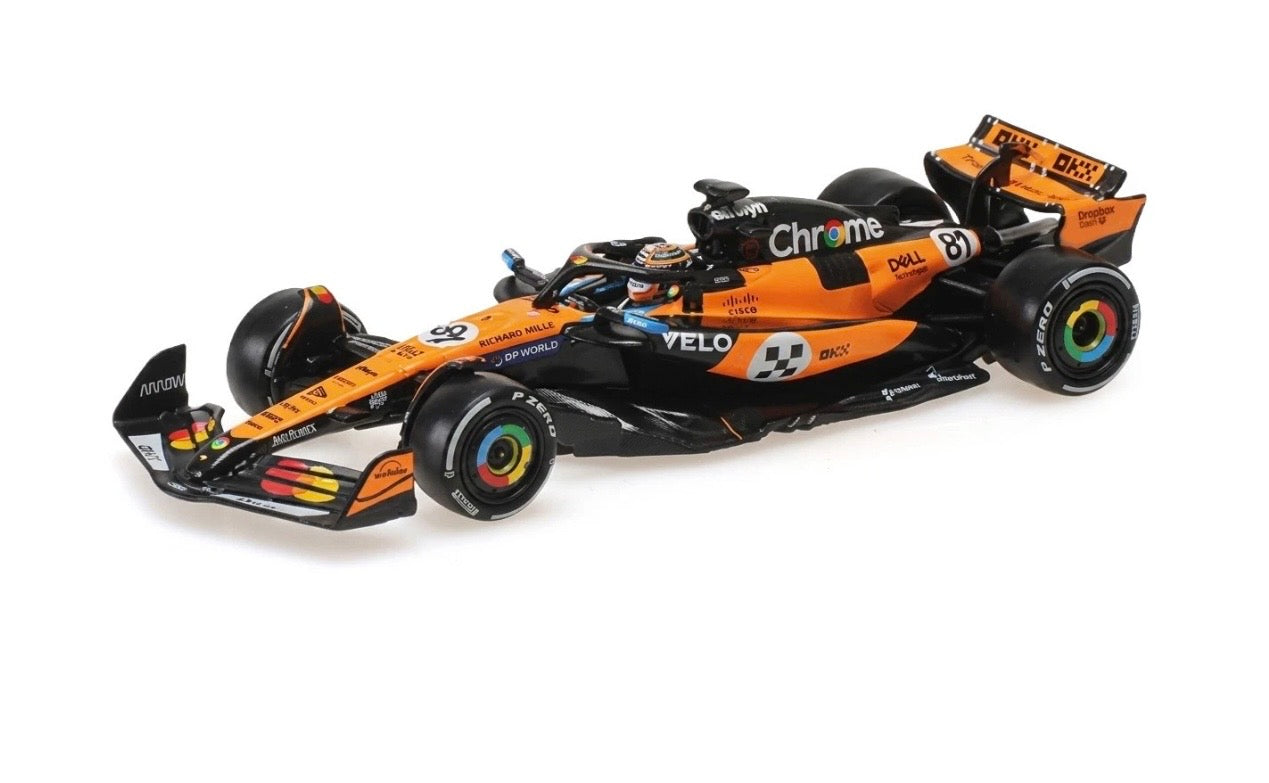 1:64 McLaren Formula1 Team MCL39 #81 Oscar Piastri 3rd Place Monaco GP 2025 Minichamps