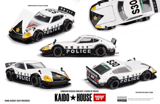 1:64 Nissan Fairlady Z Kaido GT Police #208 Kaido House Pre-Order
