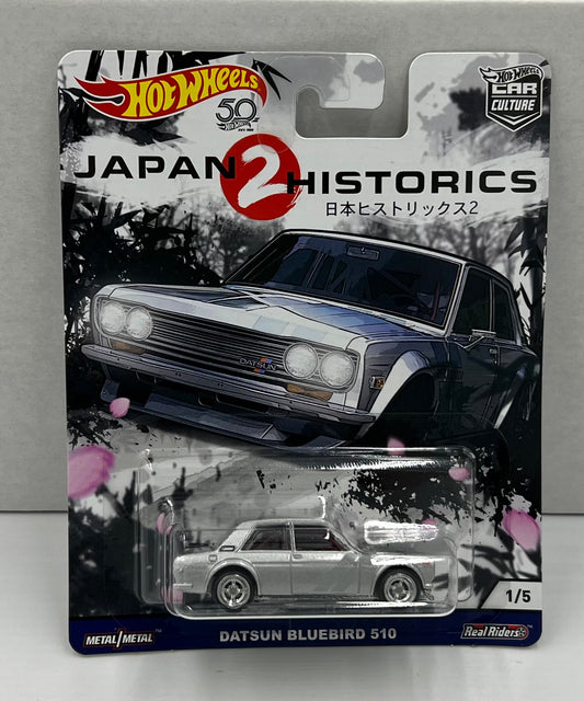 1:64 Hot Wheels Japan 2 Historics Datsun Bluebird 510