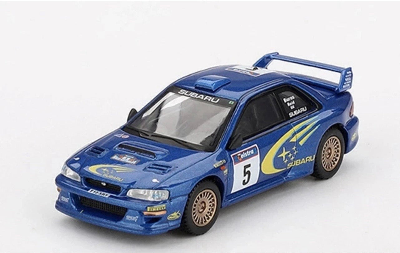 1:64 Subaru Impreza WRC99 Burns Reid #5 1999 Rally Australia Winner Mini GT 986