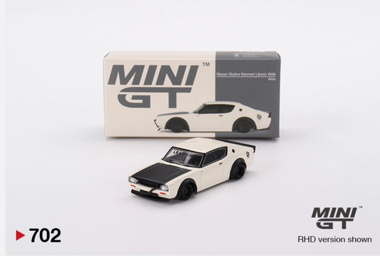 1:64 Nissan Skyline Kenmeri Liberty Walk White Mini GT 702