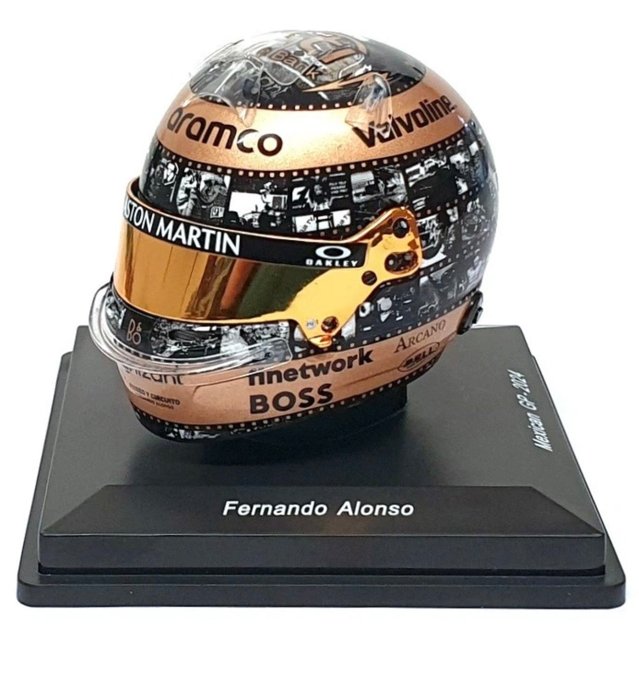 1:5 Fernando Alonso Helmet 2024 Mexican GP Aston Martin Aramco F1 Spark