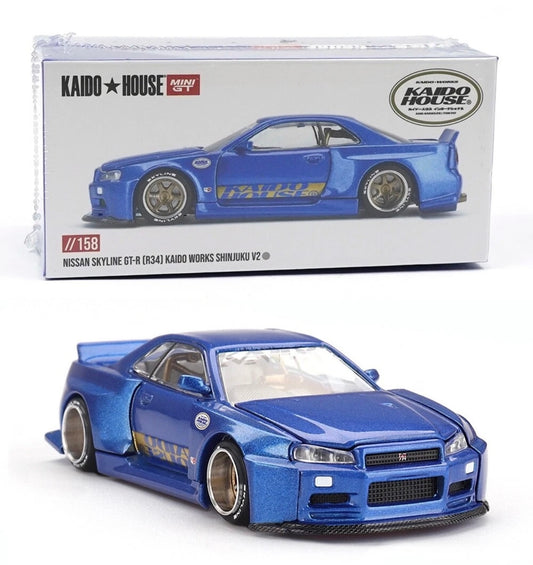 1:64 Nissan Skyline GT-R (R34) Kaido Works Shinjuku V2 #158 Kaido House