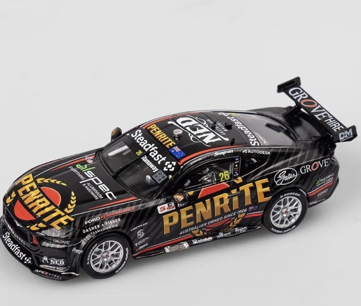 1:43 Penrite Racing Richie Stanaway #26 2024 NTI Townsville 500 Ford Mustang GT Authentic Collectables