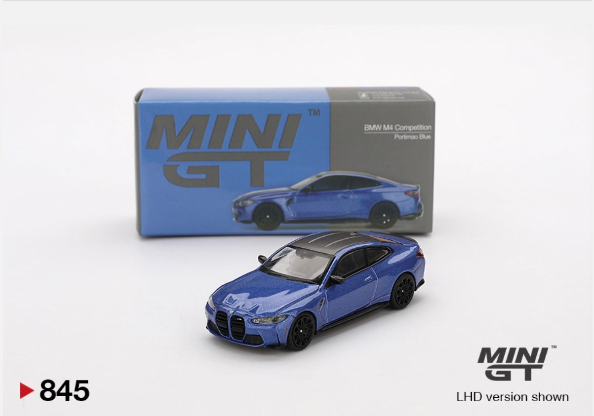 1:64 BMW M4 Competition (G82) Portimao Blue Mini GT 845