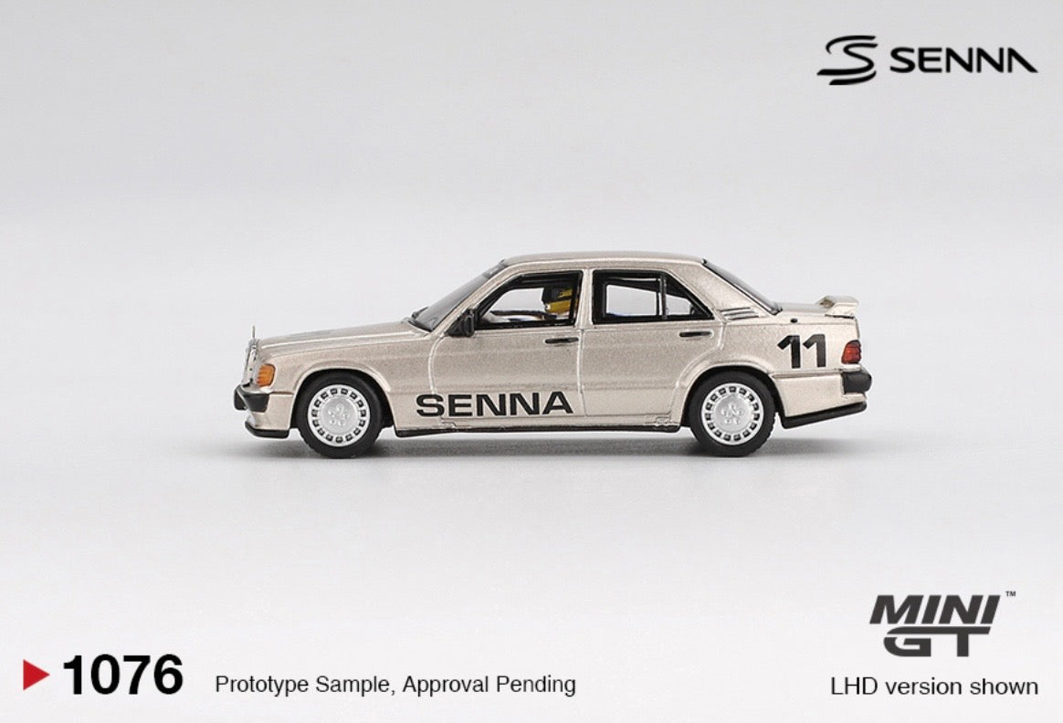 1:64 Ayrton Senna #11 Mercedes- Benz 190 E 2.3 - 16 1984 Nurburgring Race of Champions w/Figure Mini GT 1076