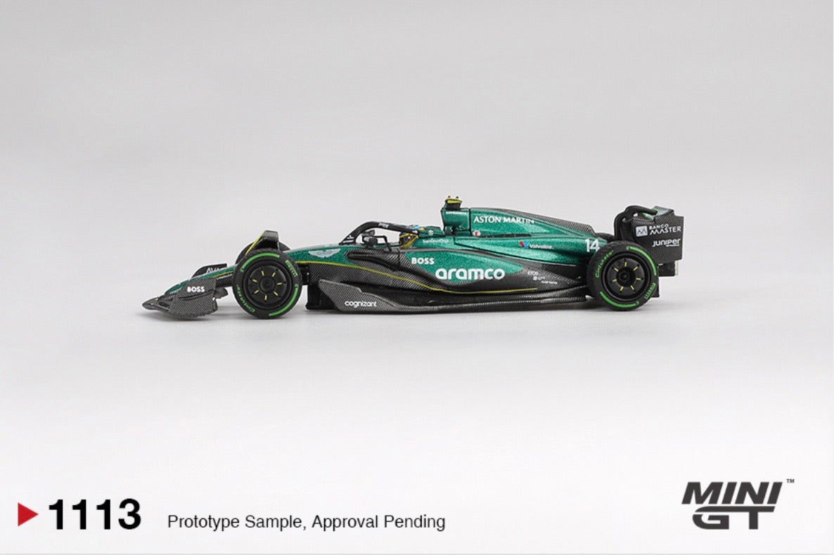 1:64 Aston Martin AMR24 Fernando Alonso #14 2024 F1 2024 Canadian GP Mini GT 1113