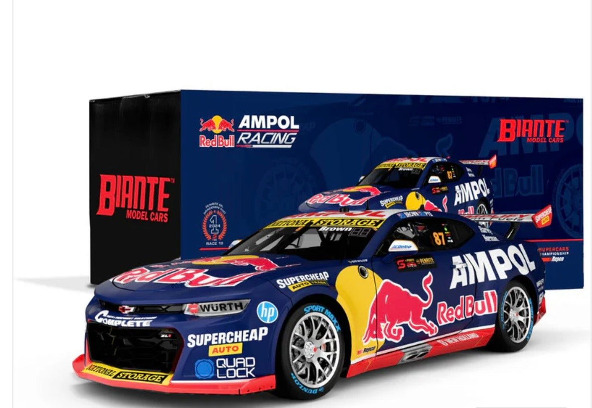 1:18 Chevrolet Camaro Red Bull Ampol Racing Will Brown Scott PYE #87 2024 Penrite Oil Sandown 500 Winner Biante