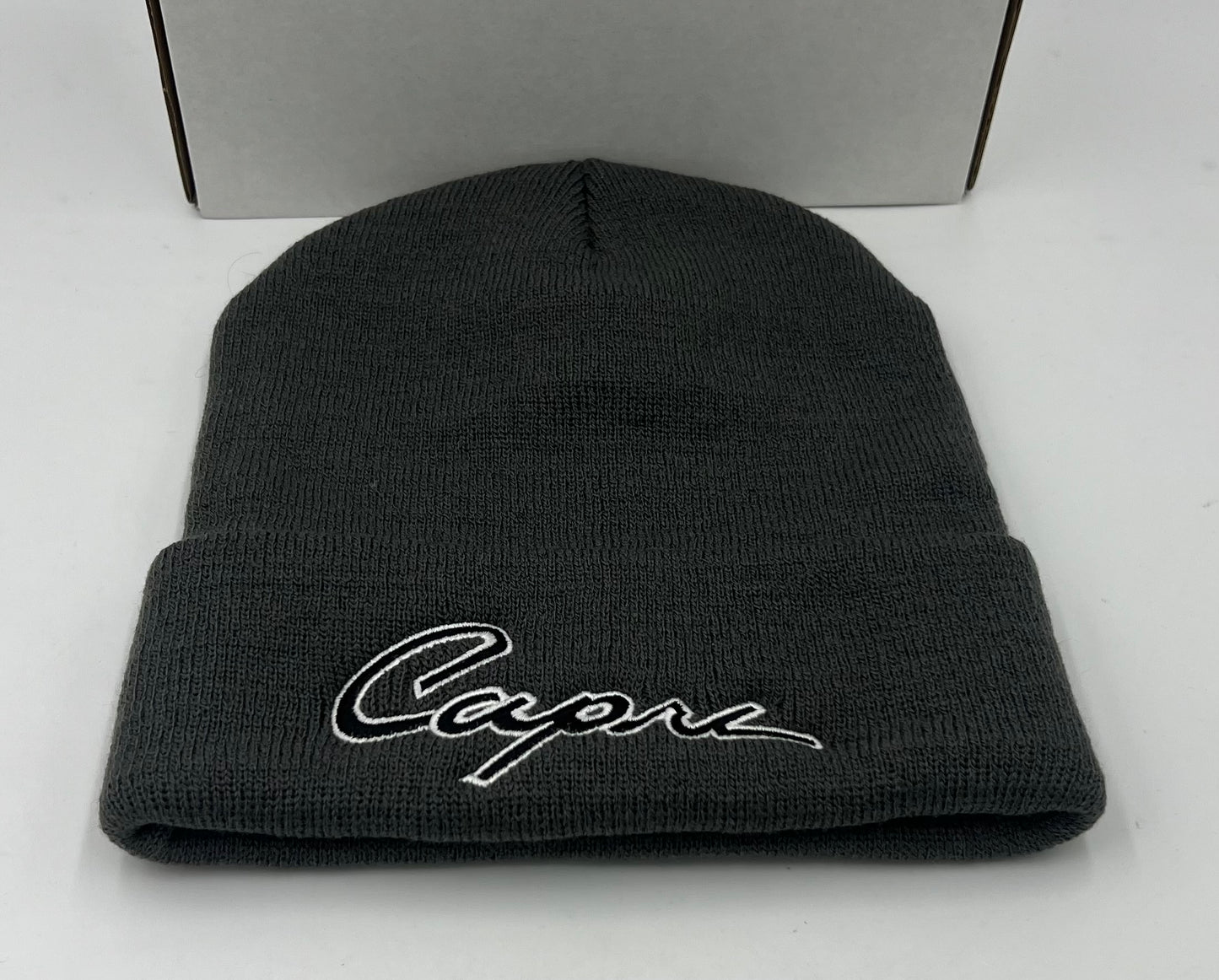 Ford Capri Embroidered Beanie Grey