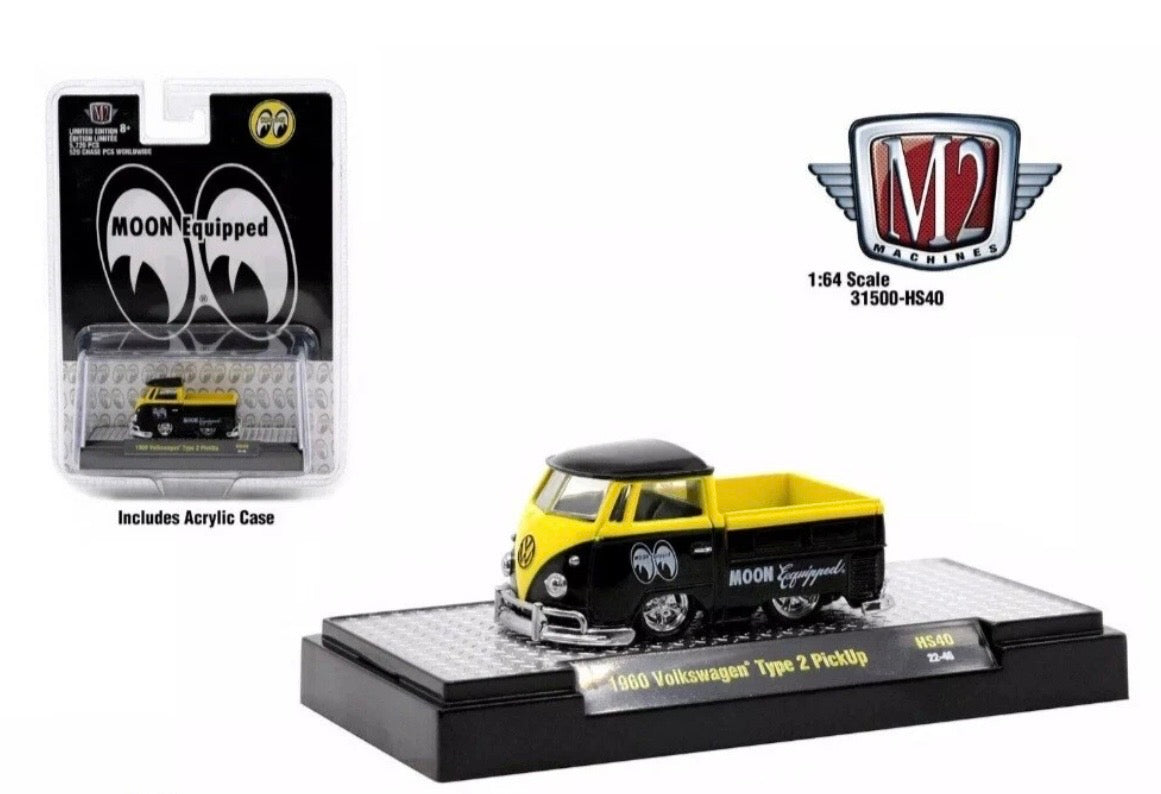1:64 M2 Machines 1960 Volkswagen Type 2 PickUp Moon Equipped