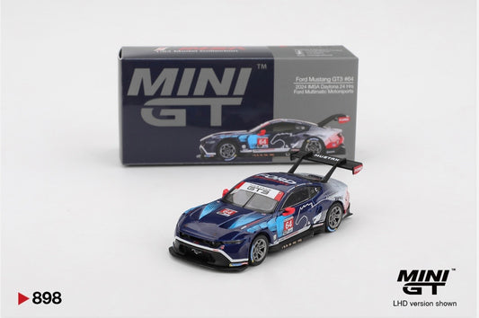 1:64 Ford Mustang GT3 #64 2024 ISMA Daytona 24Hrs Ford Multimatic Motorsports Mini GT 898